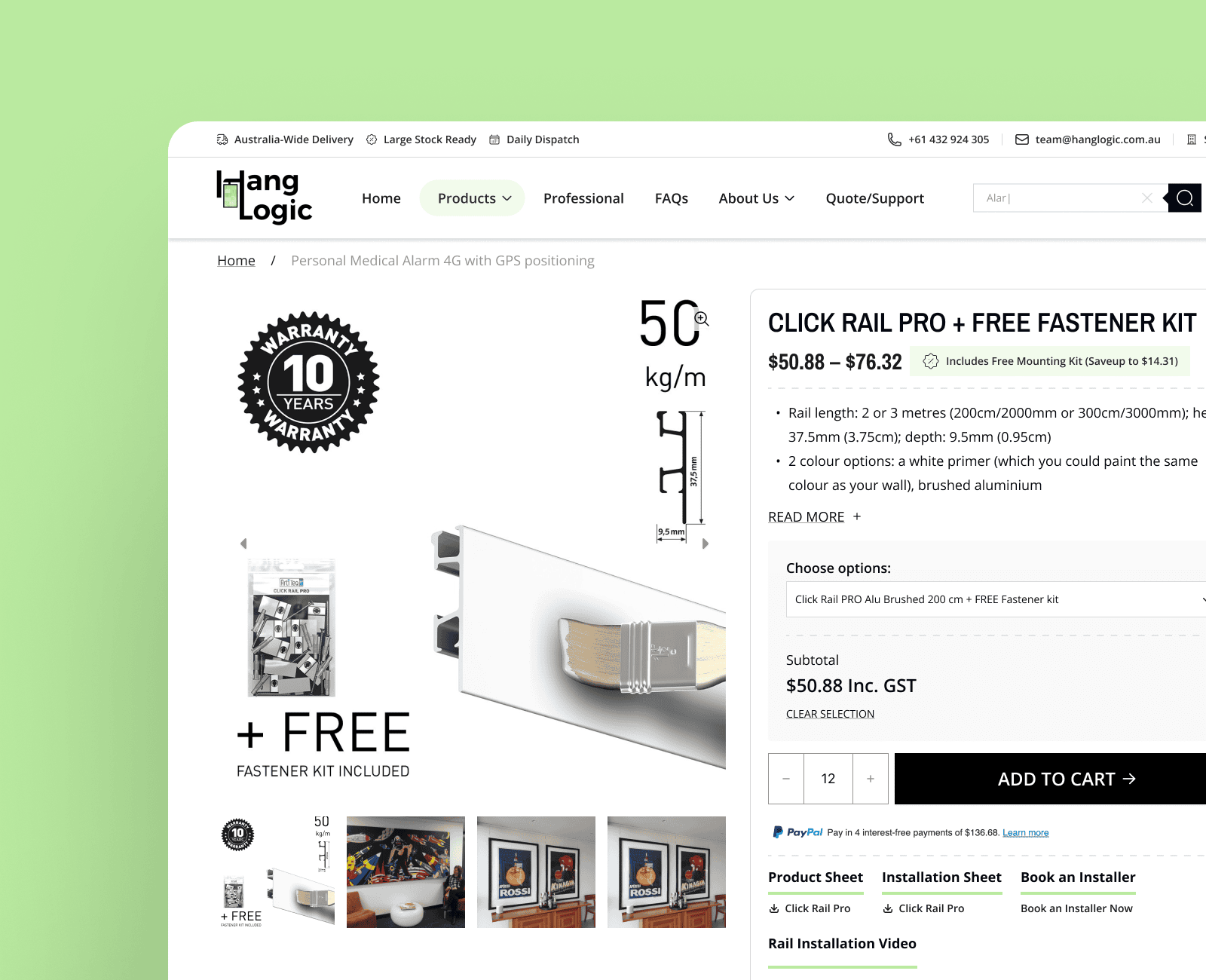 Hang Logic WooCommerce store