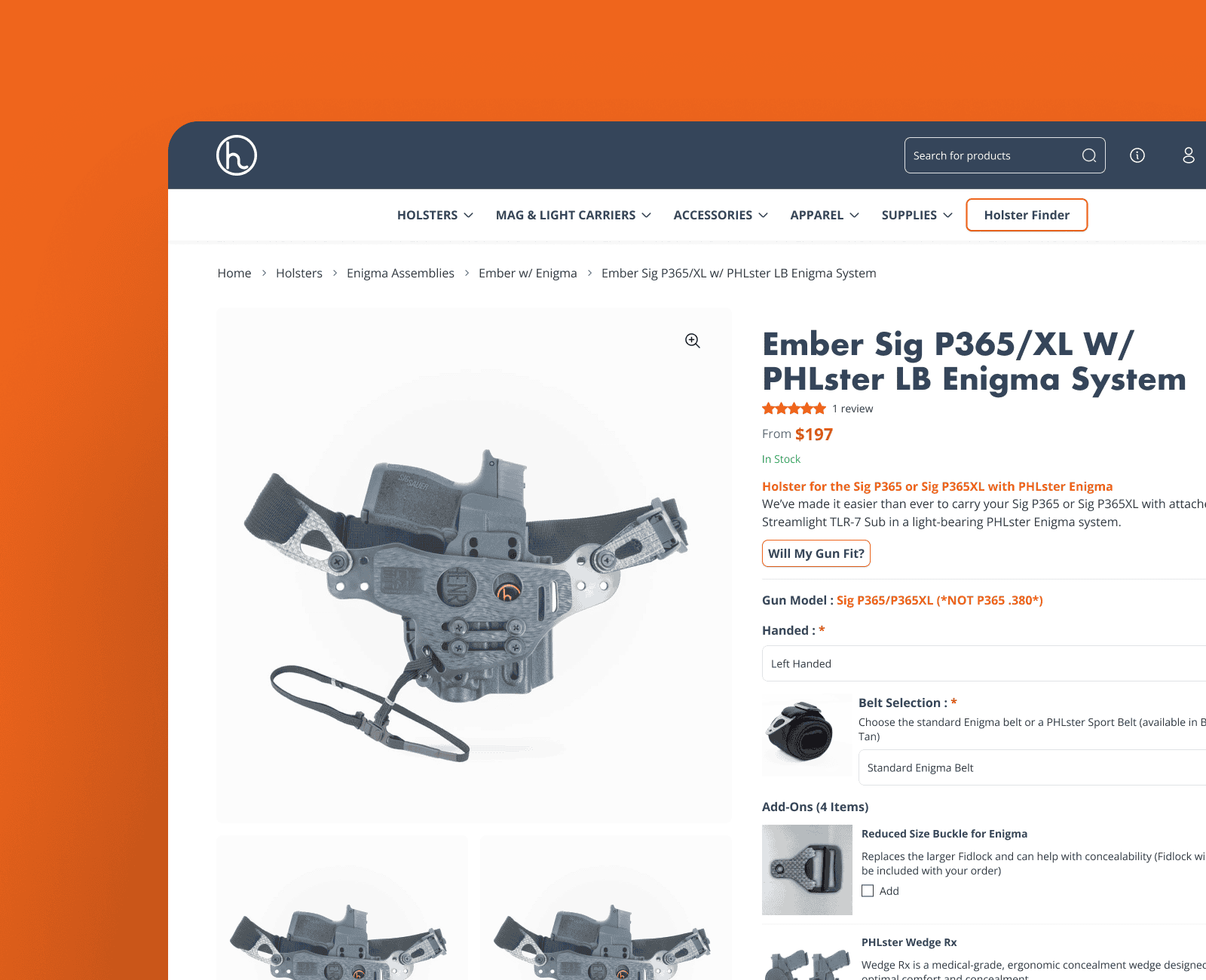 Henry Holsters WooCommerce store
